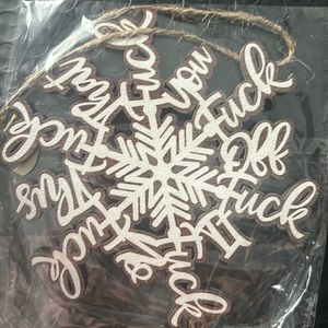 Snowflake “F” Word Ornament